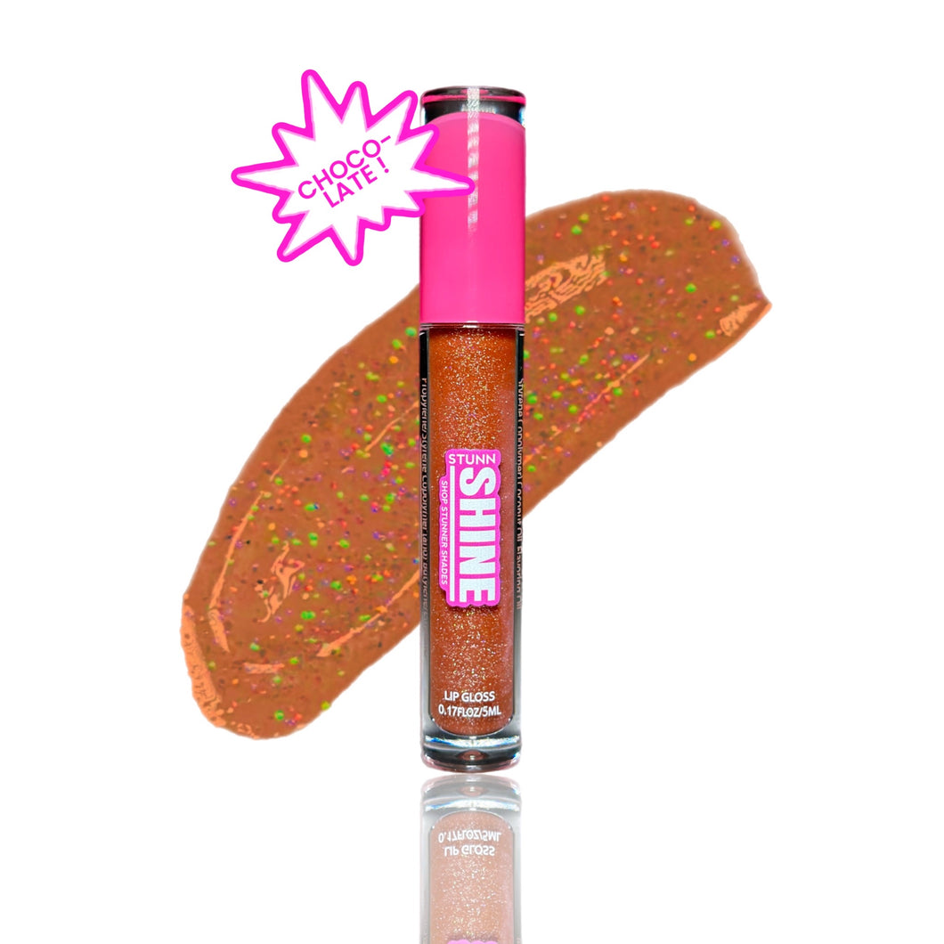 STUNN SHINE: Holographic Glitter Chocolate Lipgloss