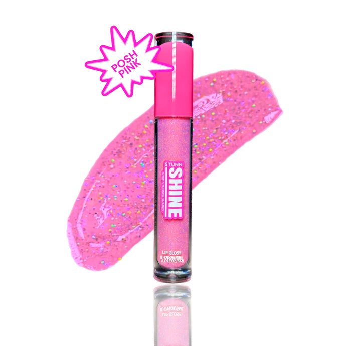 STUNN SHINE: Holographic Glitter Posh Pink Lipgloss